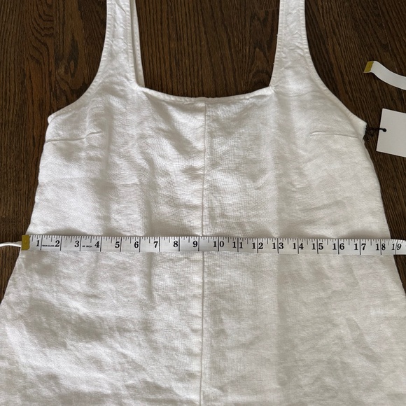 NWT White Bella Dahl Square Neck Sleeveless Linen Romper - Small - Picture 8 of 8